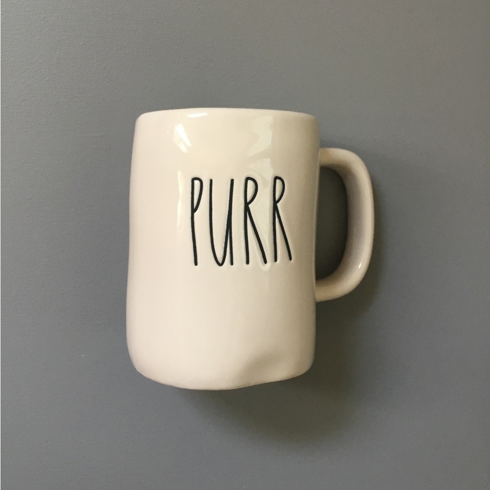 Rae Dunn Purr Ceramic Coffee Mug Cup
